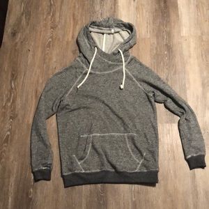 Gray hooded sweatshirt